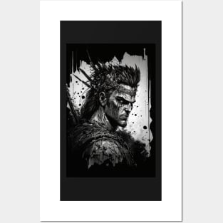 Fierce Warrior Illustration Posters and Art